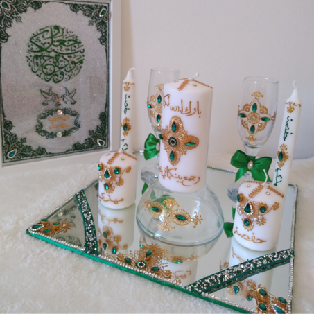 Pack Bougies en vert Royal