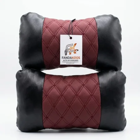 وسادة رقبة للسيارة بتصميم جلدي فاخر – راحة فورية أثناء السياقة , يشمل العرض وسادتين (2) لراحة مضاعفة لك وللمرافق