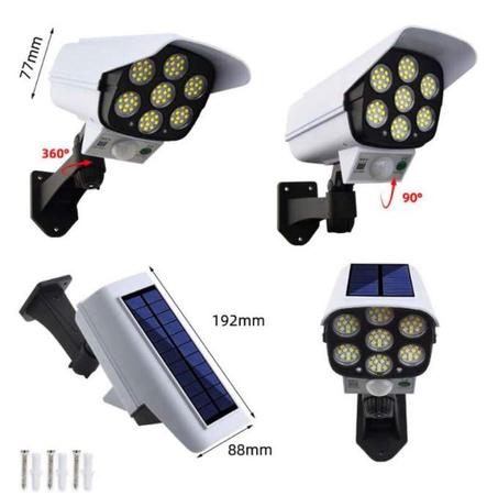 مصباح على شكل كاميرا بالطاقة الشمسية و راصد للحركة