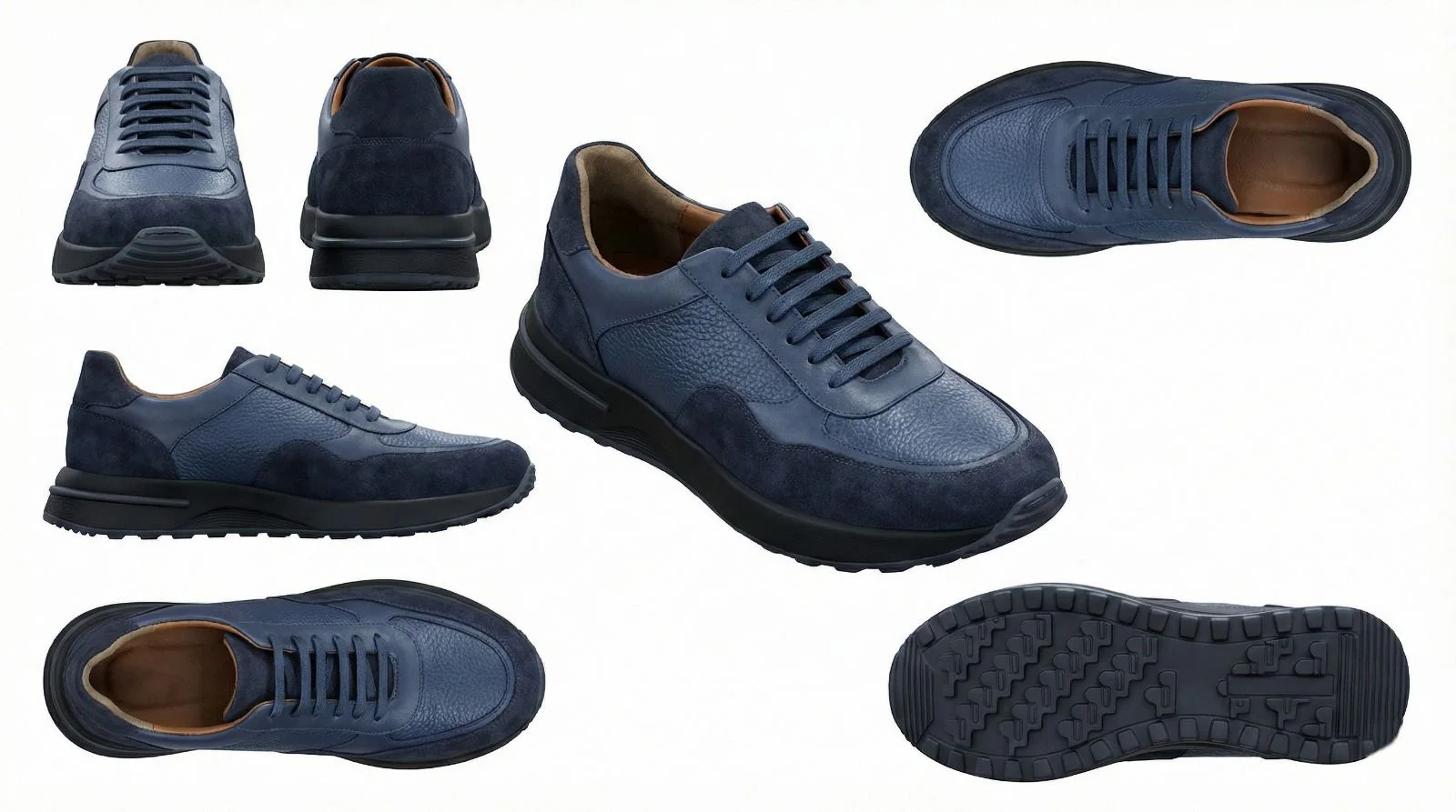 Baskets noires garnies en daim