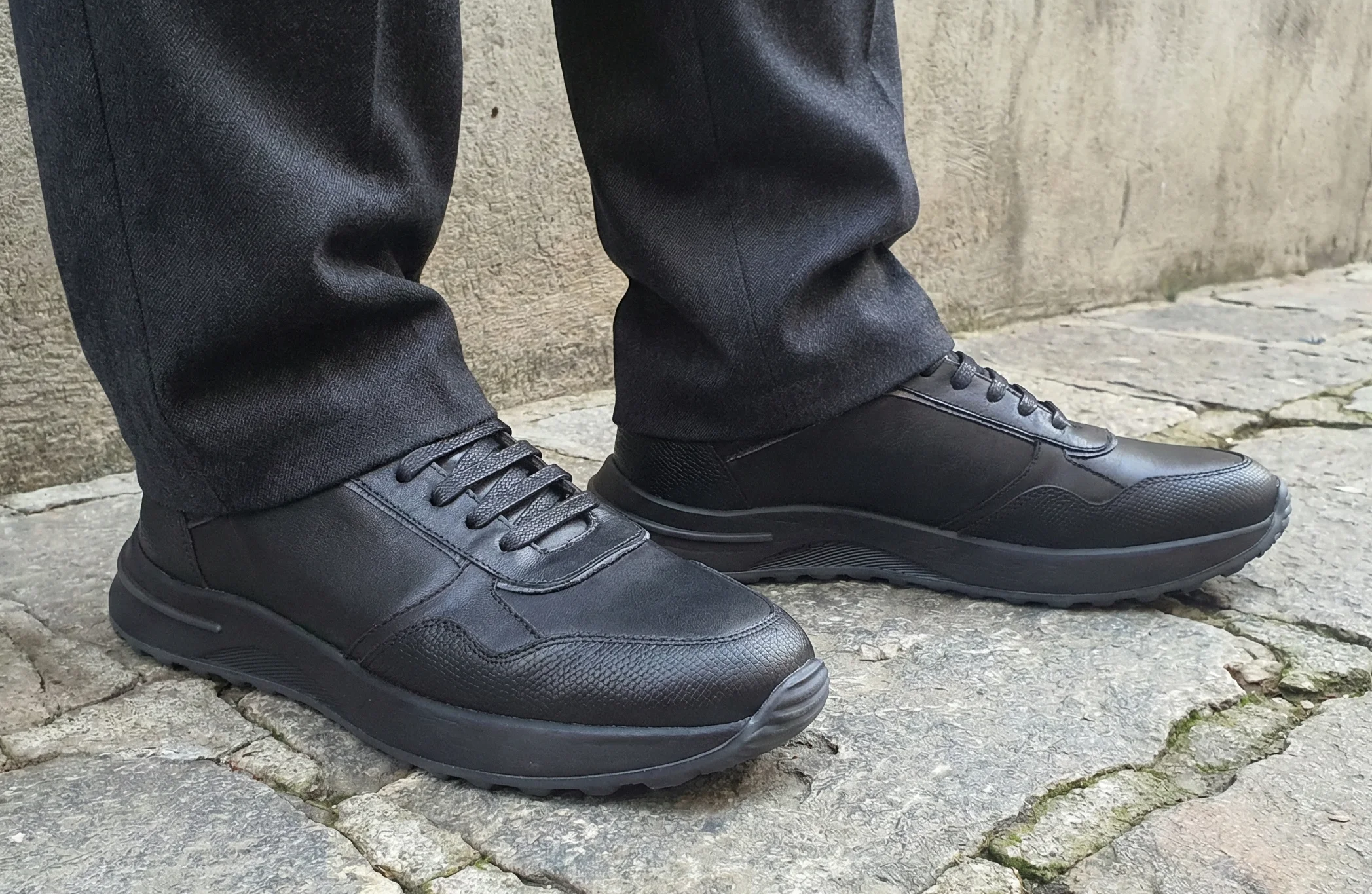 Baskets en Cuir Robuste