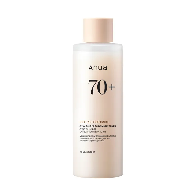 Anua - Rice 70 Glow Milky Toner - Tonique éclaircissant laiteux au riz