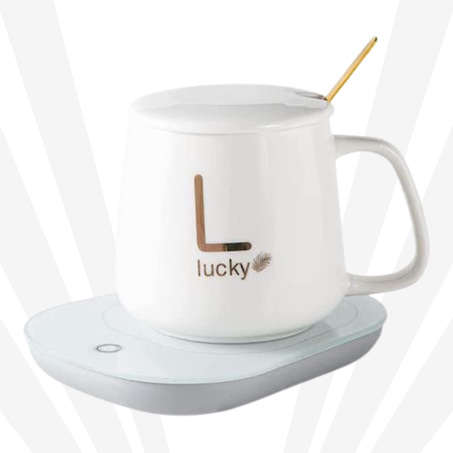 SMART CUP/MUG FOR WARMING DRINKS - WHITE