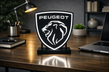 LOGO PEUGEOT LUMINEUX