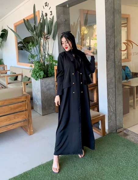 Khamrah black abaya + Châle