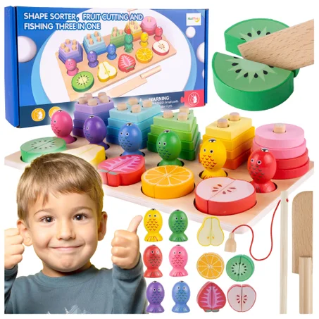 Jouet en Bois 3 en 1 – Montessori