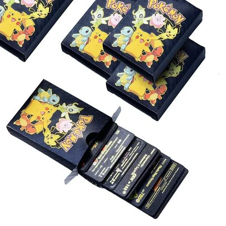Pokemon Lot de 20 Cartes Pokémon en feuilles dorées; type Vmax GX Charizard اPikachu, Collection Rare