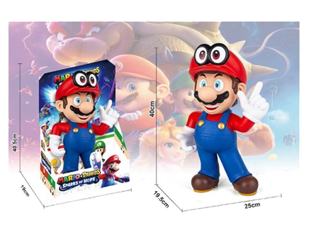 Figurine Mario Avec Chapeau Détachable 40Cm