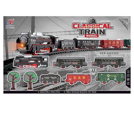 Piste de train classique avec éclairage et musique