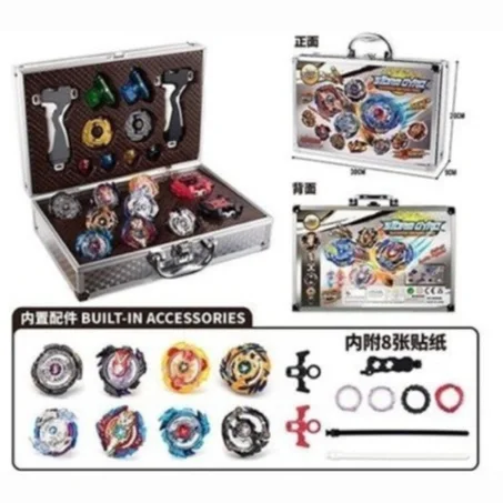 Valise de 8 Nouvelles Toupies avec 2 Lanceur Beyblade Burst Turbo
