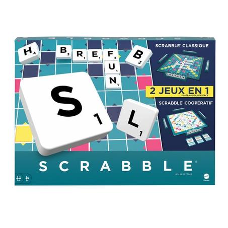 Scrabble 2 en 1 avec plateau réversible - Mattel Games