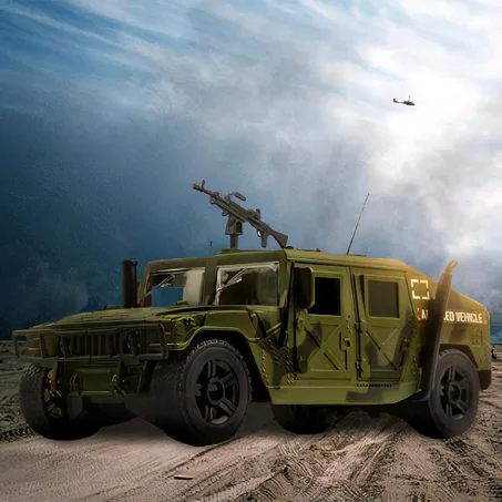 Voiture de Patrouille Militaire à Friction