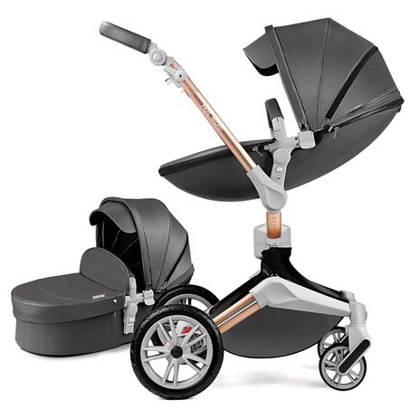 Poussette En cuir pour bébé Hot Mom 360° rotative