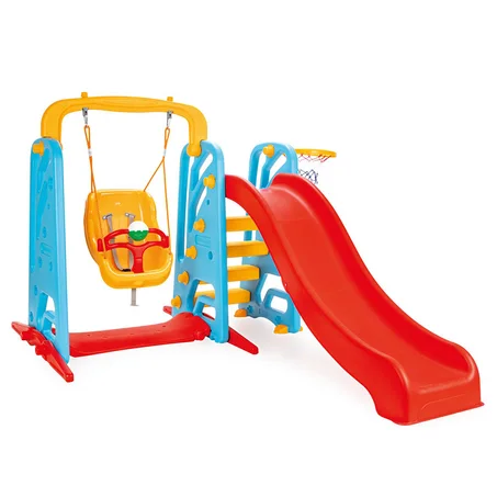 Ensemble toboggan - balançoire et basket - Pilsan