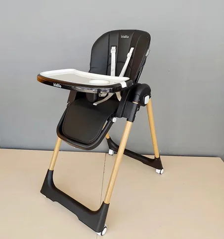 Chaise haute bébé pliable avec hauteur et siège réglable
