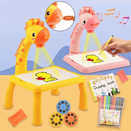 Table de dessin avec projecteur pour enfants