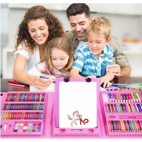 Kit d’Art de Dessin Bleu - 208 Pièces