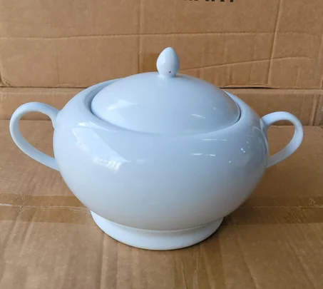 soupier en porcelaine(09) blan 3L/ 8 PCS