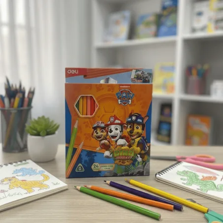 CRAYON DE COULEUR DE 24 GM PAW PATROL DELI 116-24