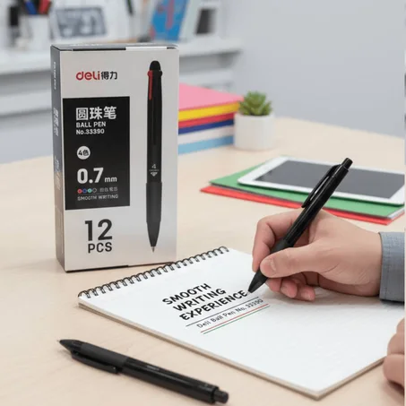STYLO RETRACABLE 4 COULEUR 0.7MM 33390