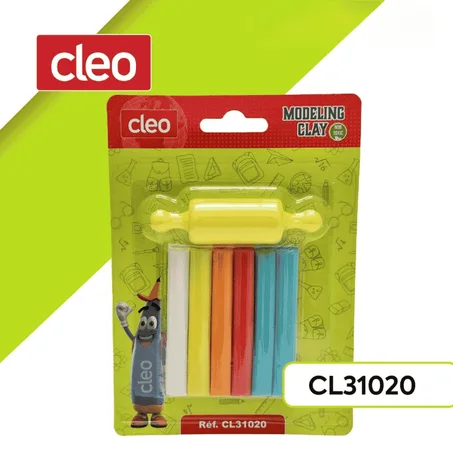 PATE A MODELER BLISTER 6 COULEURS CLEO CL31020