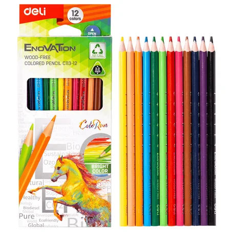 CRAYON DE COULEUR DE 12 GM ENOVATION DELI 113-12