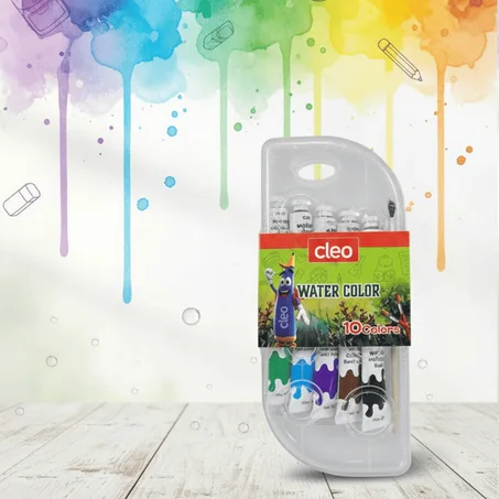 AQUARELLE TUBE DE 10 COULEURS 10ML CLEO CL103326N