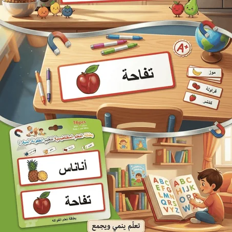 LETTRE EDUCATIF ARAB FRUIT MAGNETIQUE PL8352