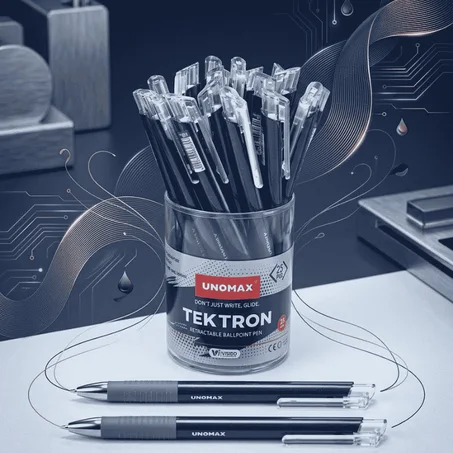 STYLO UNOMAX TEKTRON 1MM BLEU  25 pcs