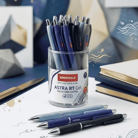 STYLO UNOMAX ASTRA RT GEL 0.7MM BLEU boite 25