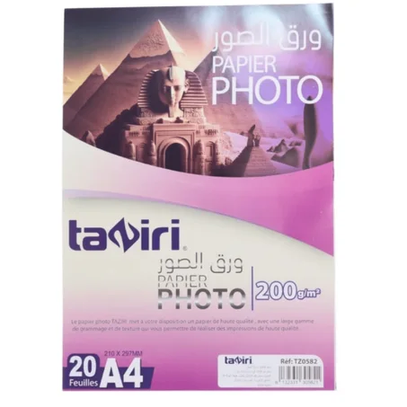 PAPIER PHOTO A4 200G 20F TZ0582