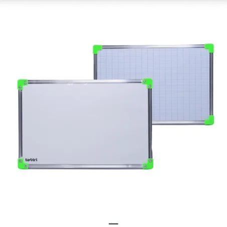 Ardoise Semi-magnetique Double Face 20X30 Cm Aluminium Blanc/quadrillee Tz0237