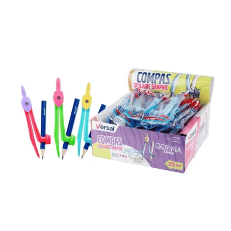 COMPAS PLASTIQUE VERSAL REF VR-134 boite de25
