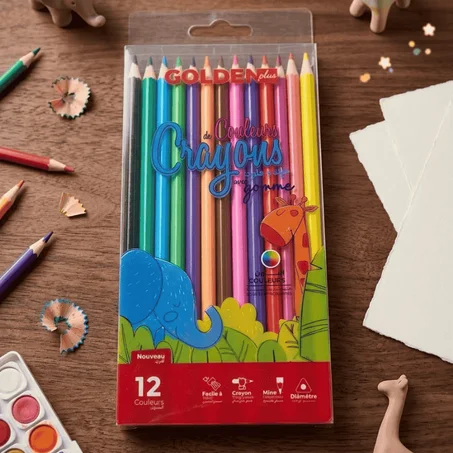 CRAYON COUL AVEC GOMME 12LONG 73218