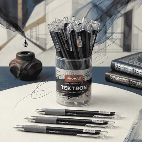 STYLO UNOMAX TEKTRON 1MM NOIR BOITE DE 25