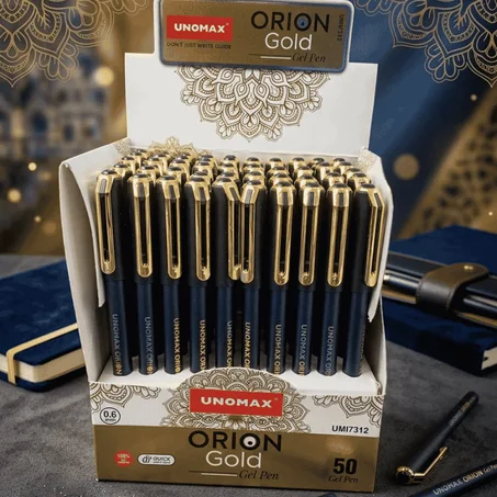 STYLO UNOMAX ORION GOLD 0.6MM BOITE DE 50  NOIR