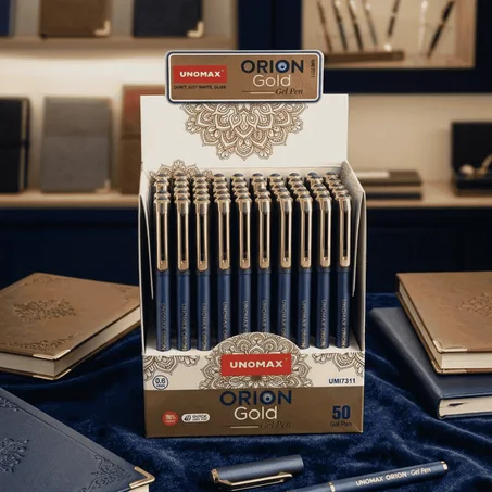 STYLO UNOMAX ORION GOLD 0.6MM BLEU BOITE DE 50