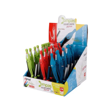 COMPAS PLASTIQUE PRESENTOIR VERSAL REF VR-148 boite de24