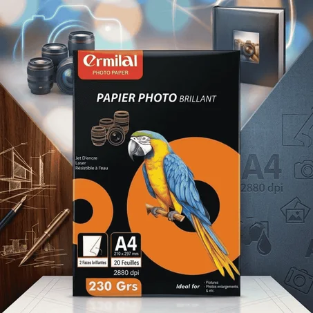 PAPIER PHOTO 230G 2 FACES 20F HILLAL