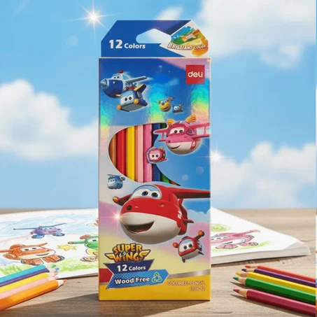 CRAYON DE COULEURS EFFACABLE DELI DE 12 GM