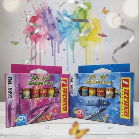 PEINTURE A EAU DE 6 COUL TECHNO 6893