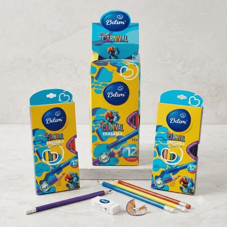 CRAYON COULEUR 12 GM EFFACABLE BILIM B-0937