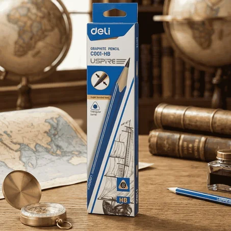 CRAYON NOIR AVEC GOMME DELI C001-HB