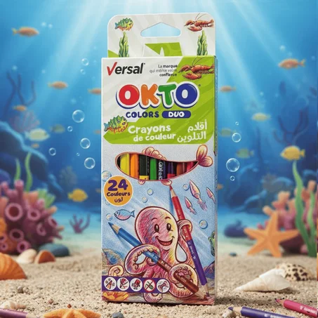 CRAYON DE COULEUR VERSEL OKTO DUO 24 COUL