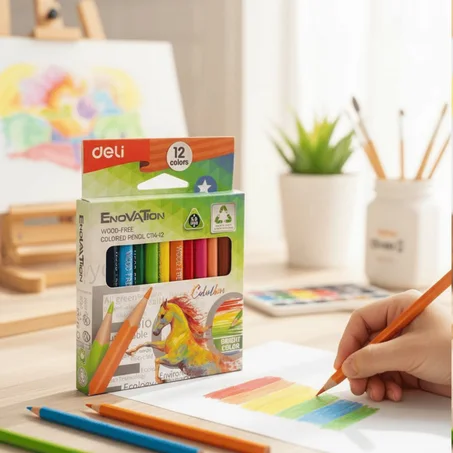 CRAYON DE COULEUR DE 12 PM ENOVATION DELI