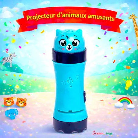 Projecteur “Animaux Amusants” 🐾✨ : Apprentissage et sommeil en même temps 😴📚