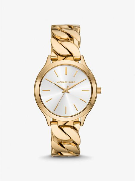 MICHAEL KORS Slim Runway Gold-Tone Curb-Link Watch