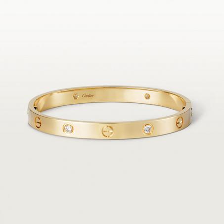 BRACELET LOVE GOLD 4 DIAMANTS