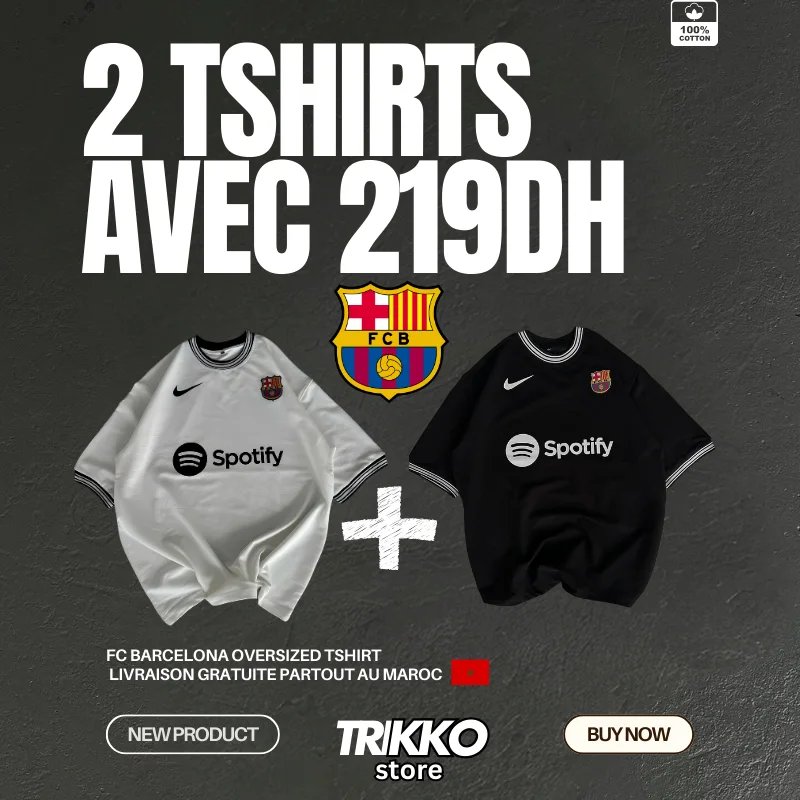 🔵🔴 PACK TSHIRT REAL MADRID🔘  ET FCBARCELONA