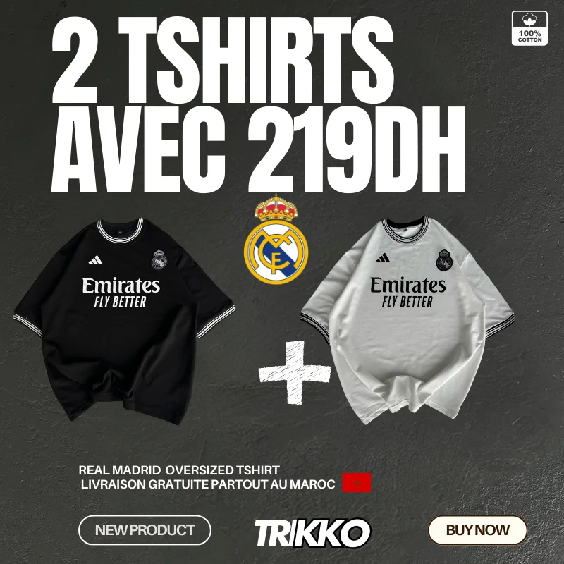 🔵🔴 PACK TSHIRT REAL MADRID🔘  ET FCBARCELONA